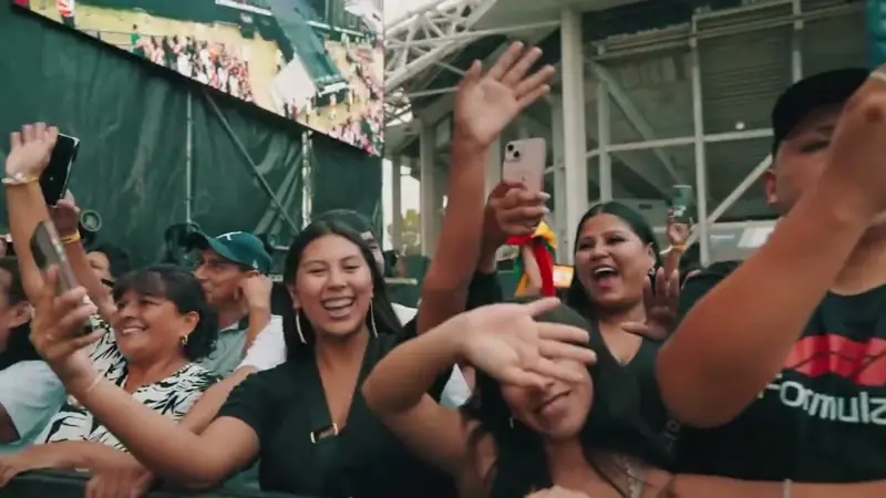 Fans filmando el show