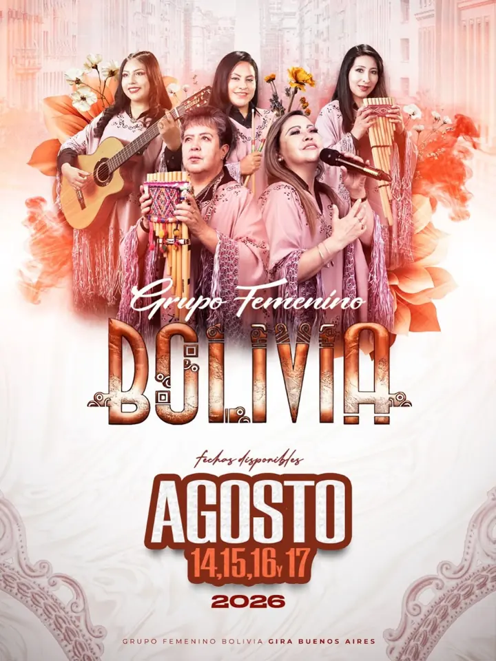 Afiche de la gira argentina del Grupo Femenino Bolivia