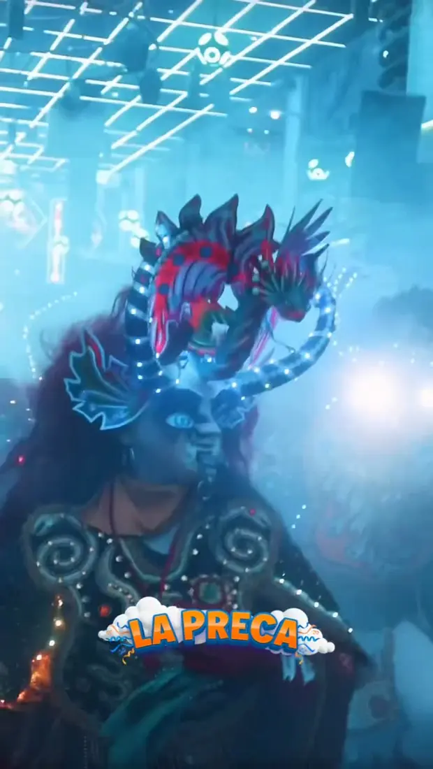 Diablada iluminada en la primera edición de La Preca